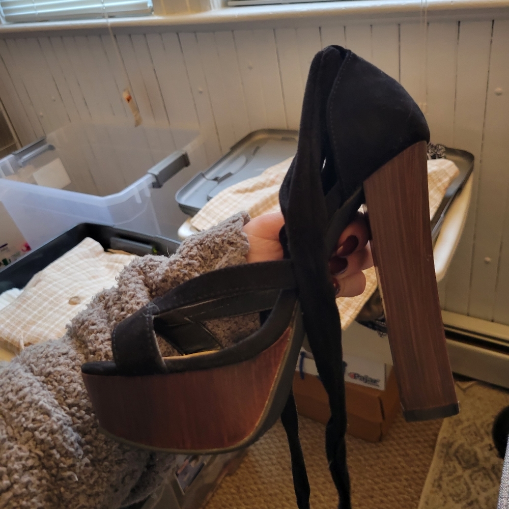 MOVING SALE High Heels Lace Up Platforms